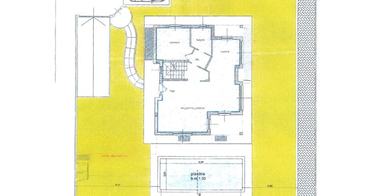 planimetria piano terra con piscina